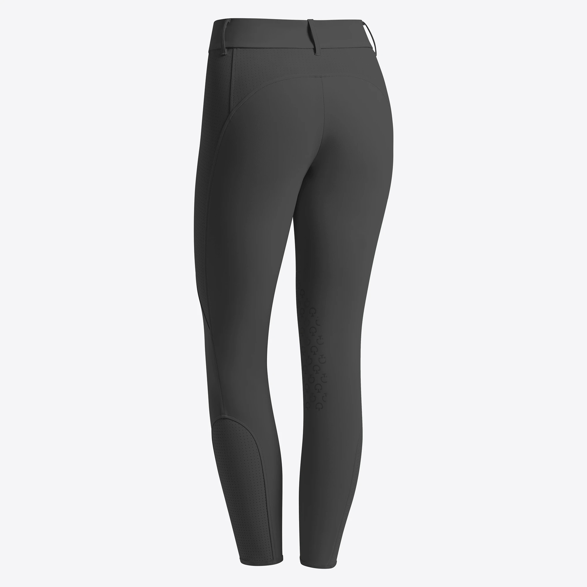 Cavalleria Toscana Women's Riding Breeches Perforated Inserts Knee Grip - Black Cavalleria Toscana Women's Riding Breeches Perforated Inserts Knee Grip - Black