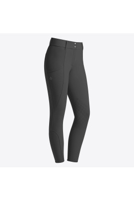 Cavalleria Toscana Women's Riding Breeches Perforated Inserts Knee Grip - Black