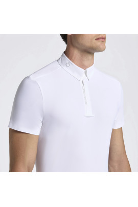 Cavalleria Toscana Men's Competition Shirt Heat Sealed Performance S/S - White