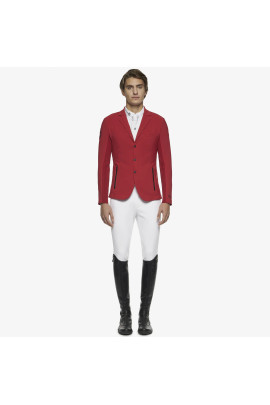 Cavalleria Toscana Mannen Wedstrijdjasje R-EVO Light Tech Knit Zip - Rood