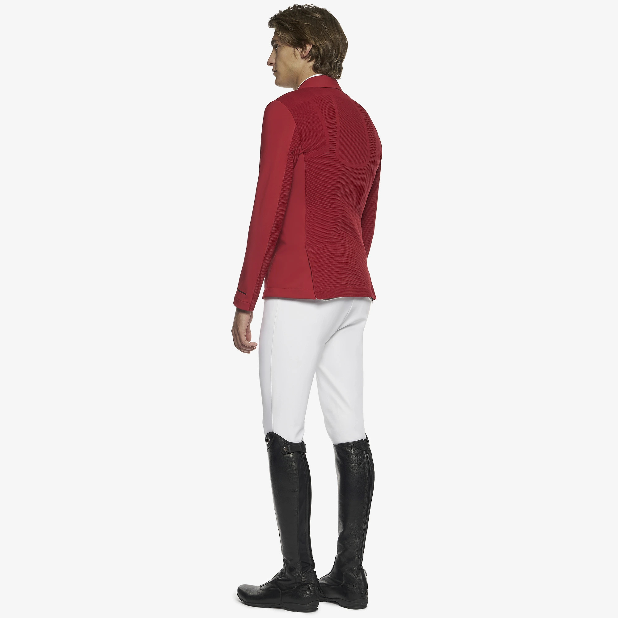Cavalleria Toscana Mannen Wedstrijdjasje R-EVO Light Tech Knit Zip - Rood