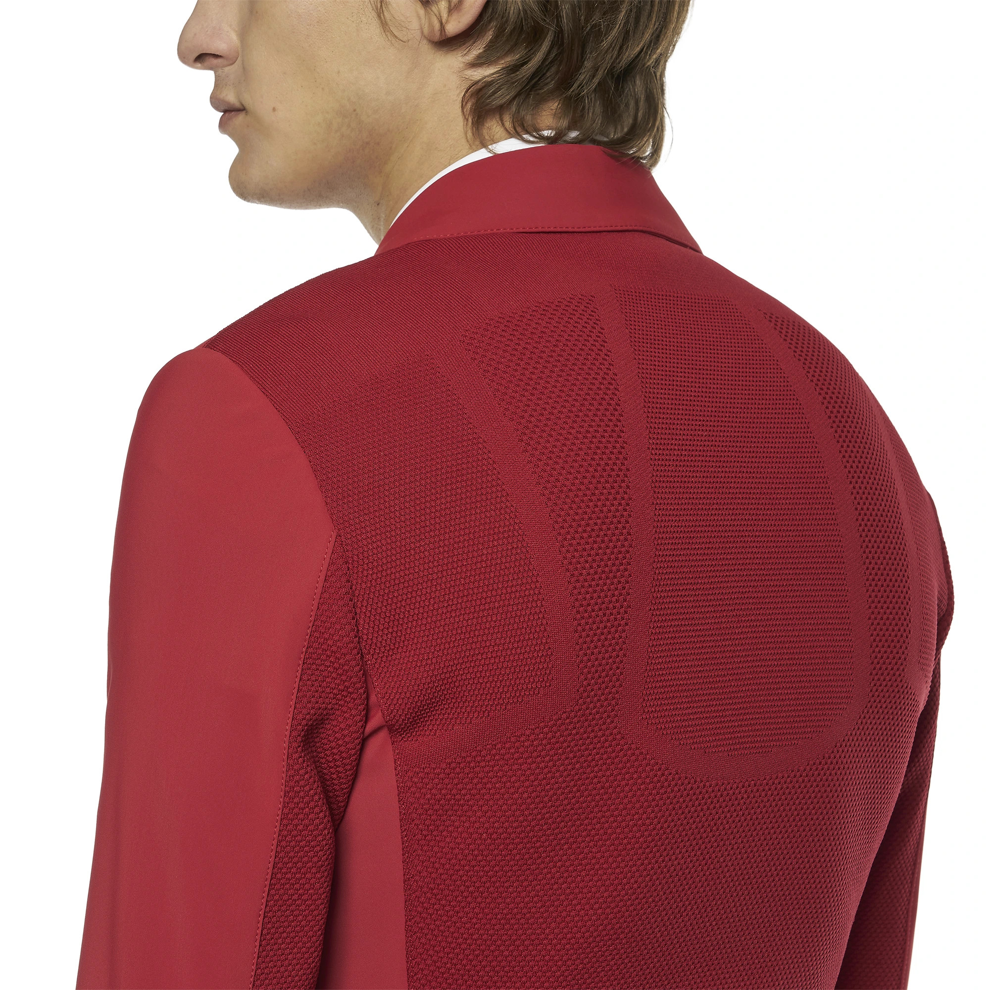 Cavalleria Toscana Mannen Wedstrijdjasje R-EVO Light Tech Knit Zip - Rood