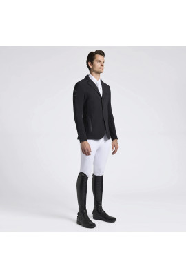 Cavalleria Toscana Mannen Wedstrijdjasje R-EVO Light Tech Knit Zip | Zwart