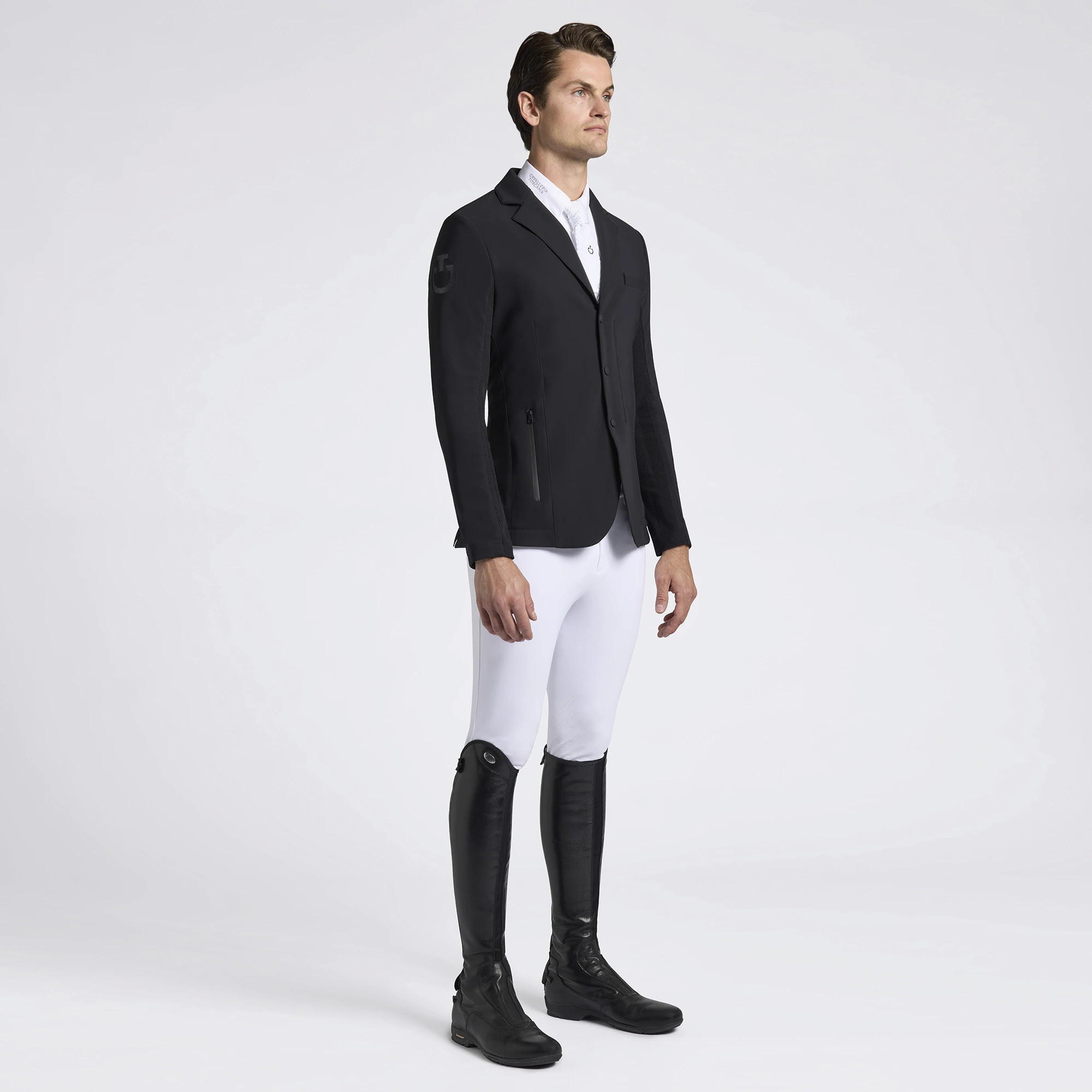 Cavalleria Toscana Mannen Wedstrijdjasje R-EVO Light Tech Knit Zip | Zwart Cavalleria Toscana Mannen Wedstrijdjasje R-EVO Light Tech Knit Zip | Zwart