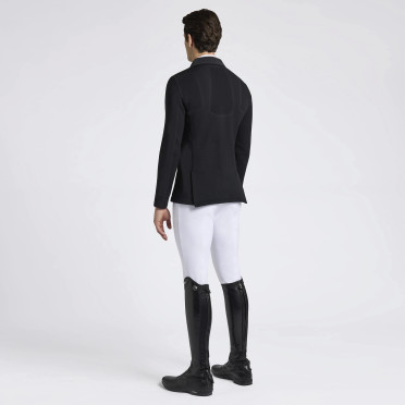 Cavalleria Toscana R-EVO Mannen Light Tech Knit Zip Wedstrijdjasje - Zwart Cavalleria Toscana R-EVO Mannen Light Tech Knit Zip Wedstrijdjasje - Zwart
