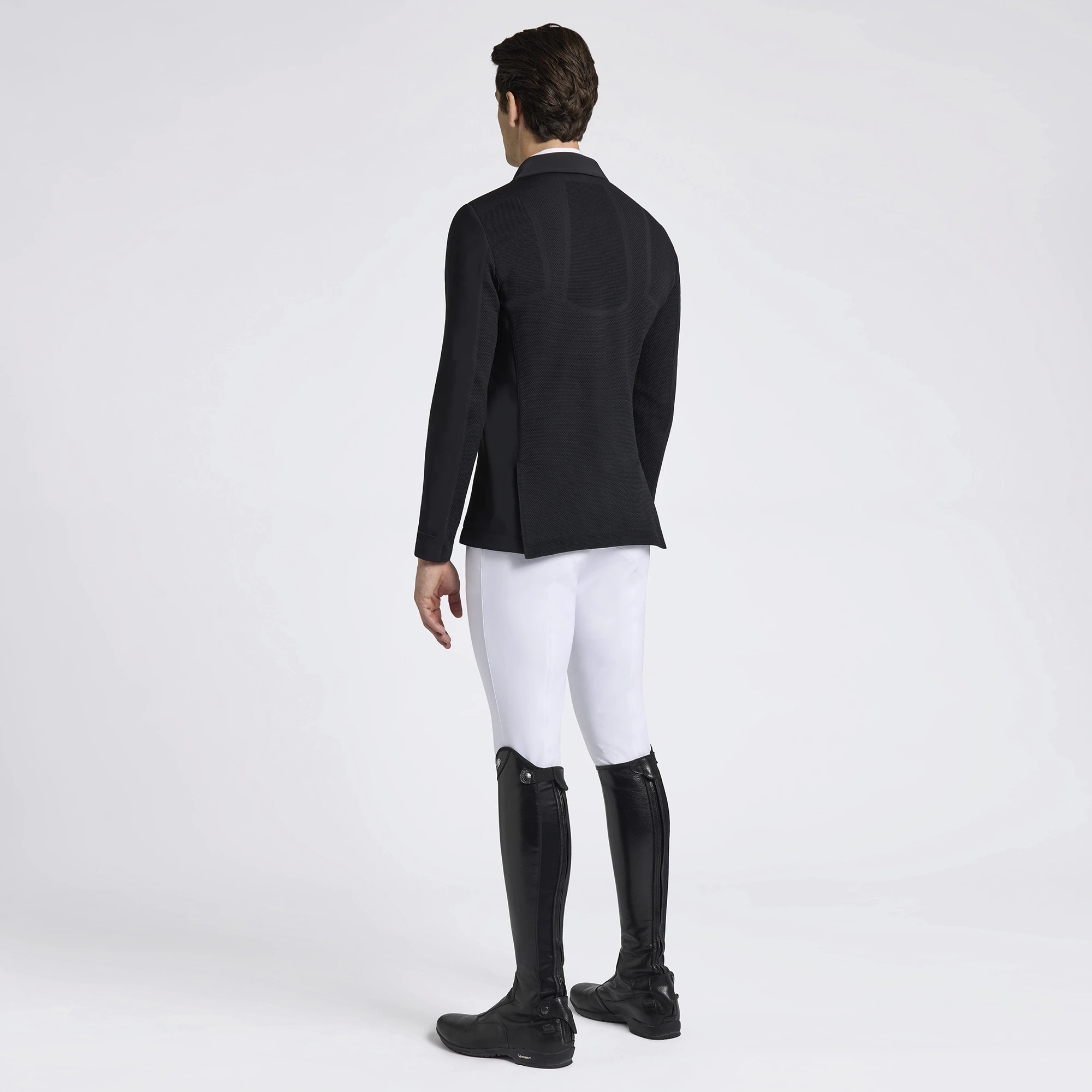 Cavalleria Toscana R-Evo Men's Light Tech Knit Zip Riding Jacket - Black Cavalleria Toscana R-Evo Men's Light Tech Knit Zip Riding Jacket - Black