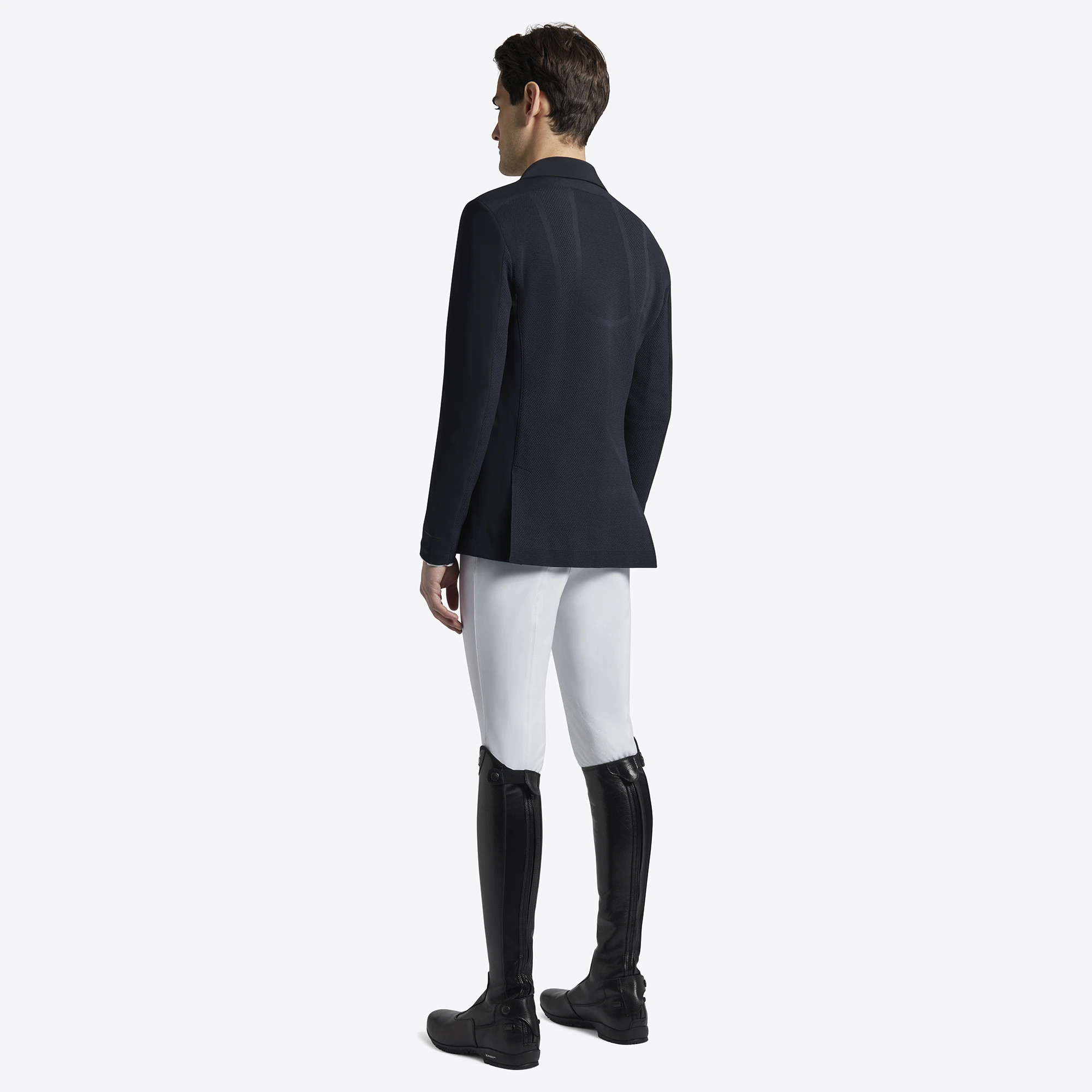 Cavalleria Toscana Mannen Wedstrijdjasje R-EVO Light Tech Knit Zip - Navy