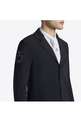 Cavalleria Toscana Mannen Wedstrijdjasje R-EVO Light Tech Knit Zip - Navy