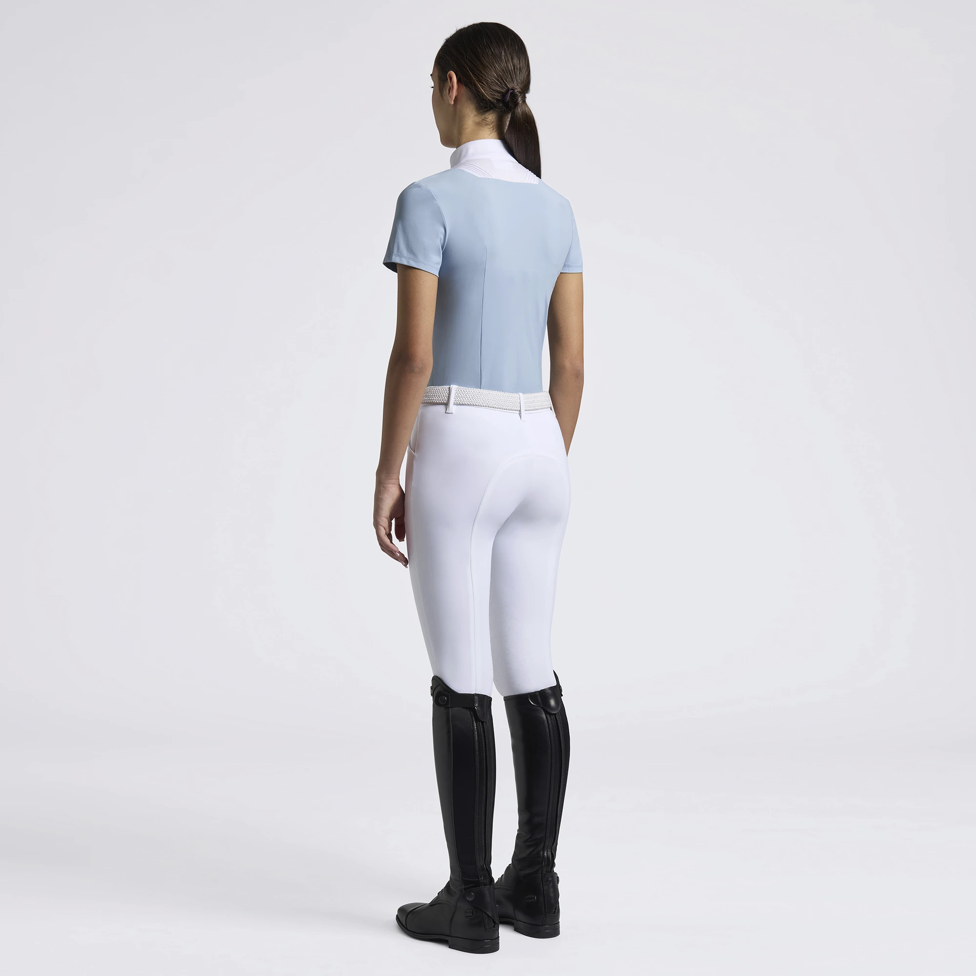 Cavalleria Girls Competition Shirt Jersey Bib S/S - Light Blue