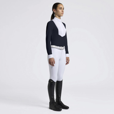 Cavalleria Meisjes Wedstrijdshirt Jersey Bib S/S - Navy