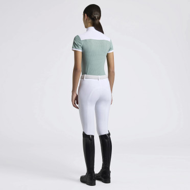 Cavalleria Toscana Meisjes Wedstrijdshirt Perforated Jersey Inserts S/S - Mint