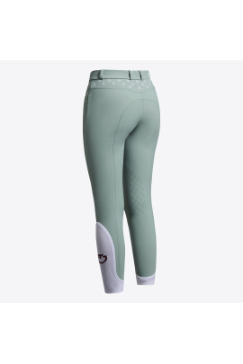 Cavalleria Toscana Meisjes Rijbroek Embroidery Knie Grip - Mint