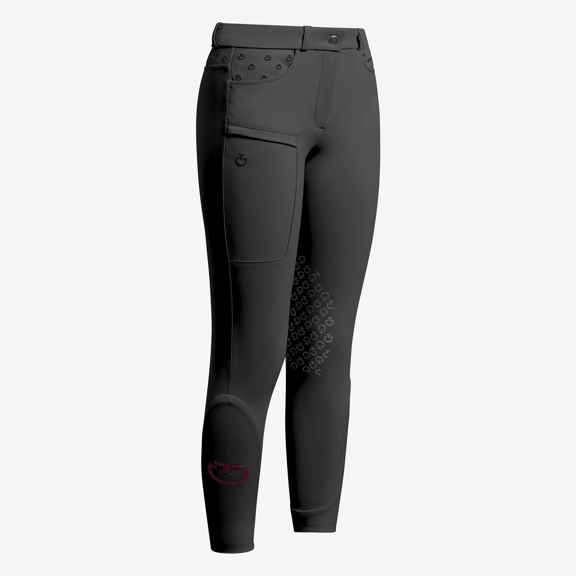 Cavalleria Toscana Meisjes Rijbroek Embroidery Knie Grip - Zwart Cavalleria Toscana Meisjes Rijbroek Embroidery Knie Grip - Zwart