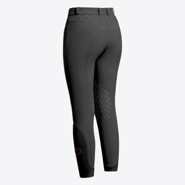 Cavalleria Toscana Girls Riding Breeches Embroidery Knee Grip - Black Cavalleria Toscana Girls Riding Breeches Embroidery Knee Grip - Black