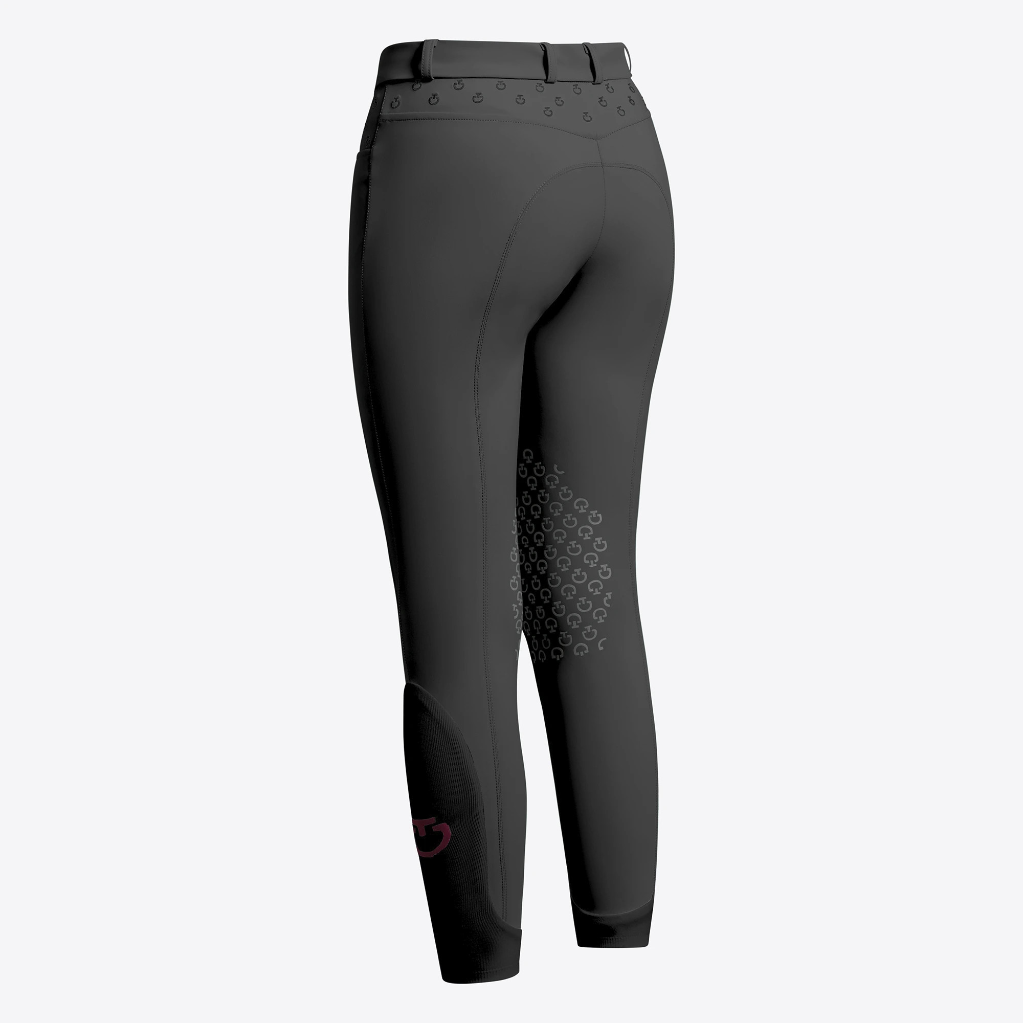 Cavalleria Toscana Girls Riding Breeches Embroidery Knee Grip - Black Cavalleria Toscana Girls Riding Breeches Embroidery Knee Grip - Black