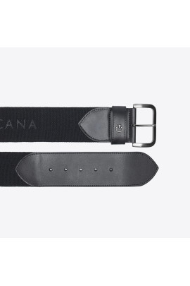 Cavalleria Toscana Women's High Waisted Elastic Jacquard Belt | Black