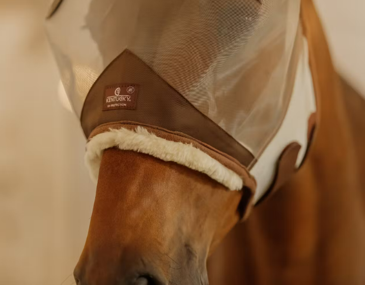 Kentucky Skin Friendly Fly Mask with Ears | Silver Kentucky Skin Friendly Fly Mask with Ears | Silver