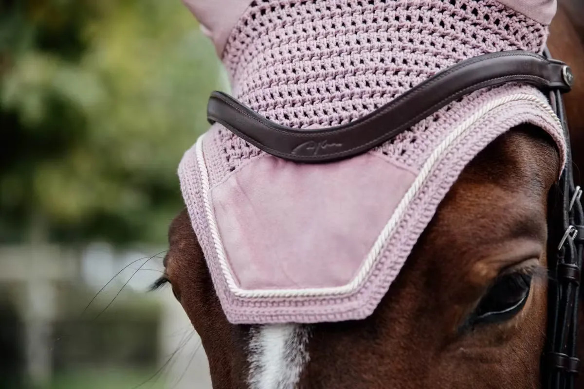 Kentucky Horsewear Oornetje Wellington Velvet | Oud Roze Kentucky Horsewear Oornetje Wellington Velvet | Oud Roze