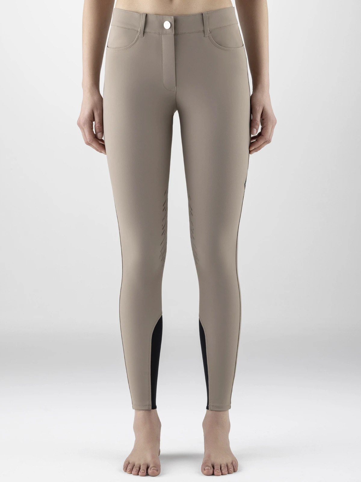 Equiline Dames Rijbroek Cornek Knie Grip - Taupe Grijs