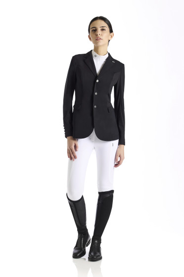 EGO7 Dames Wedstrijdjasje Ribbed - Zwart