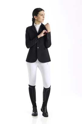 EGO7 Dames Wedstrijdjasje Ribbed - Zwart