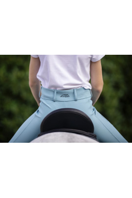 Equiline Kids Riding Tights Gingef Full Grip - Aquarelle Blue Equiline Kids Riding Tights Gingef Full Grip - Aquarelle Blue