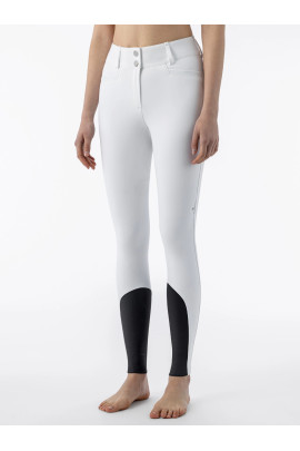 Equiline Crystalek Rijbroek Knie Grip High Waist | Wit