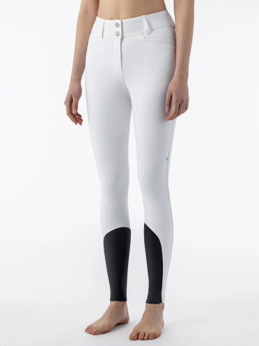 Equiline Crystalek Rijbroek Knie Grip High Waist | Wit Equiline Crystalek Rijbroek Knie Grip High Waist | Wit