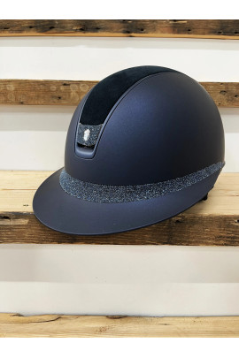 Miss Shield 2.0 Helmet Shadowmatt Blue | Crystal Fabric | Alcantara