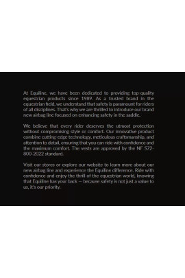 Equiline Airbag Vest for All Disciplines | Safety & Comfort Equiline Airbag Vest for All Disciplines | Safety & Comfort