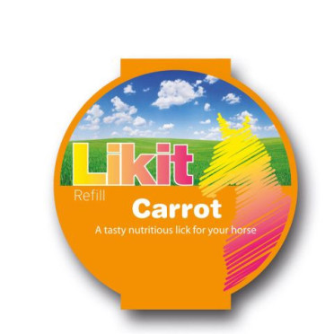 Likit Carrot Flavour 250 Gram, the perfect present for your horse Likit Carrot Flavour 250 Gram, the perfect present for your horse