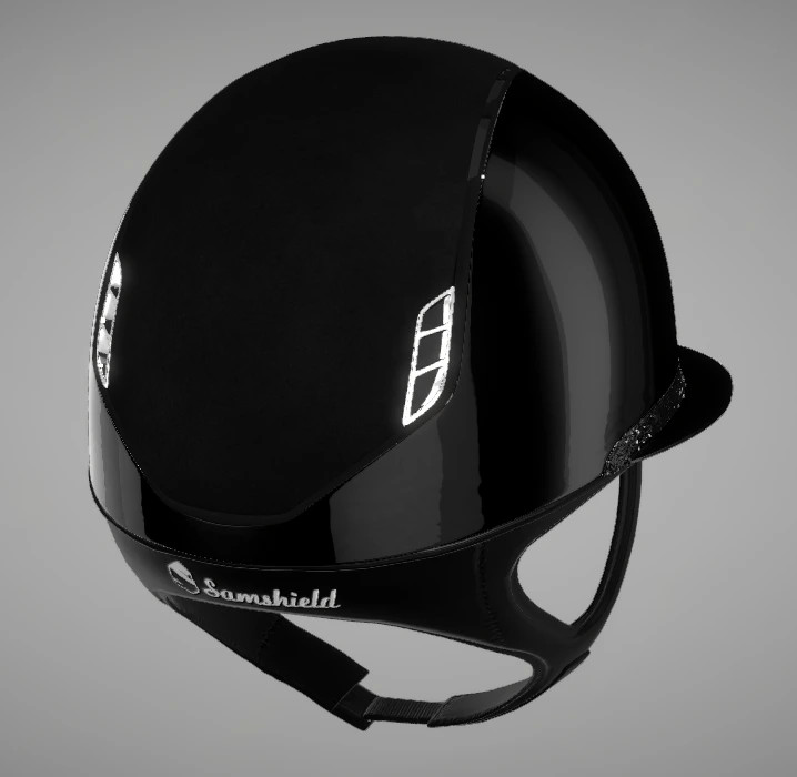 Miss Shield 2.0 Cap Glossy Zwart | Alcantara | Crystal Fabric Miss Shield 2.0 Cap Glossy Zwart | Alcantara | Crystal Fabric