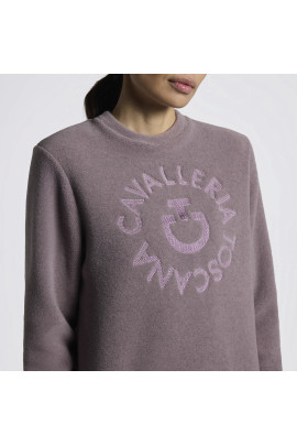 Shop Cavalleria Toscana Fleece Crew Neck grape shake – Elegant & Comfortabel Shop Cavalleria Toscana Fleece Crew Neck grape shake – Elegant & Comfortabel
