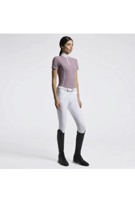 Cavalleria Toscana Insert Mesh Competition Shirt grape shake – Stylish & Breathable | Shop Now
