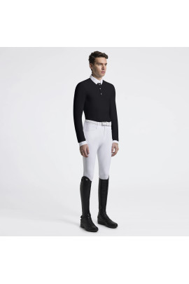 Cavalleria Toscana Men's Long Sleeve Competition Shirt | Black