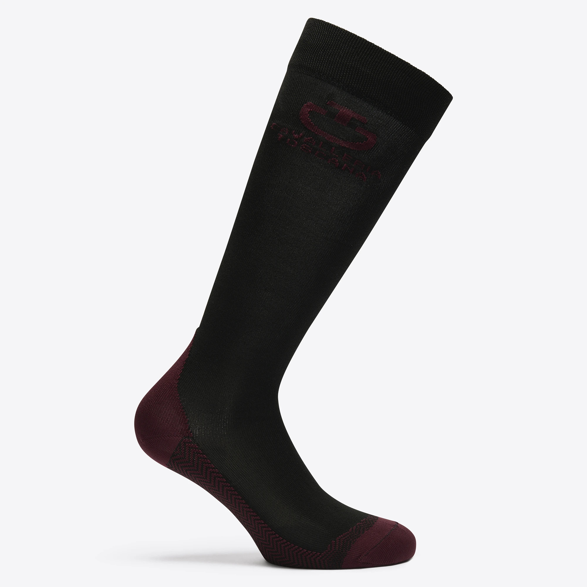 Cavalleria Toscana Technical Sock | Black & Bordeaux | Shop Now Cavalleria Toscana Technical Sock | Black & Bordeaux | Shop Now