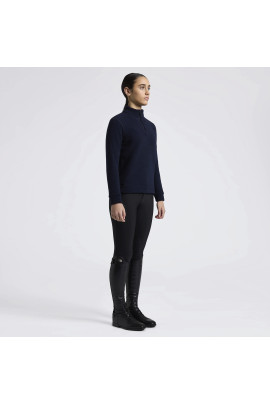 Cavalleria Toscana Kids Half Zip Fleece Sweater | Navy