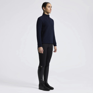 Cavalleria Toscana Kinder Half Zip Fleece Sweater | Navy Cavalleria Toscana Kinder Half Zip Fleece Sweater | Navy