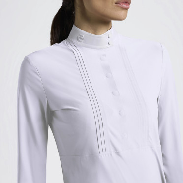 Shop the Cavalleria Toscana Women’s Show Shirt – Elegant, White & Breathable Shop the Cavalleria Toscana Women’s Show Shirt – Elegant, White & Breathable