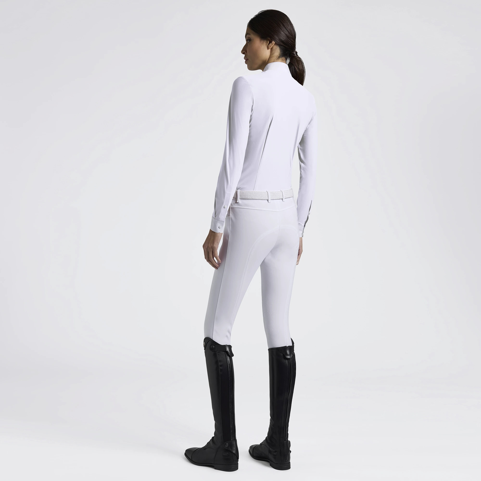 Shop the Cavalleria Toscana Women’s Show Shirt – Elegant, White & Breathable Shop the Cavalleria Toscana Women’s Show Shirt – Elegant, White & Breathable