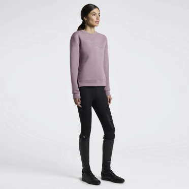 Cavalleria Toscana Dames Cotton Crew Neck Sweatshirt | Grape Shake Cavalleria Toscana Dames Cotton Crew Neck Sweatshirt | Grape Shake
