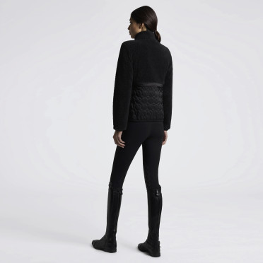 Cavalleria Toscana Black Winter Jacket | Chic Teddy Fleece & Quilted Design | Order Now Cavalleria Toscana Black Winter Jacket | Chic Teddy Fleece & Quilted Design | Order Now