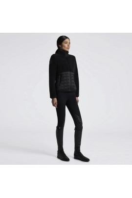 Cavalleria Toscana Dames Fleece & Nylon Zip Jas | Zwart