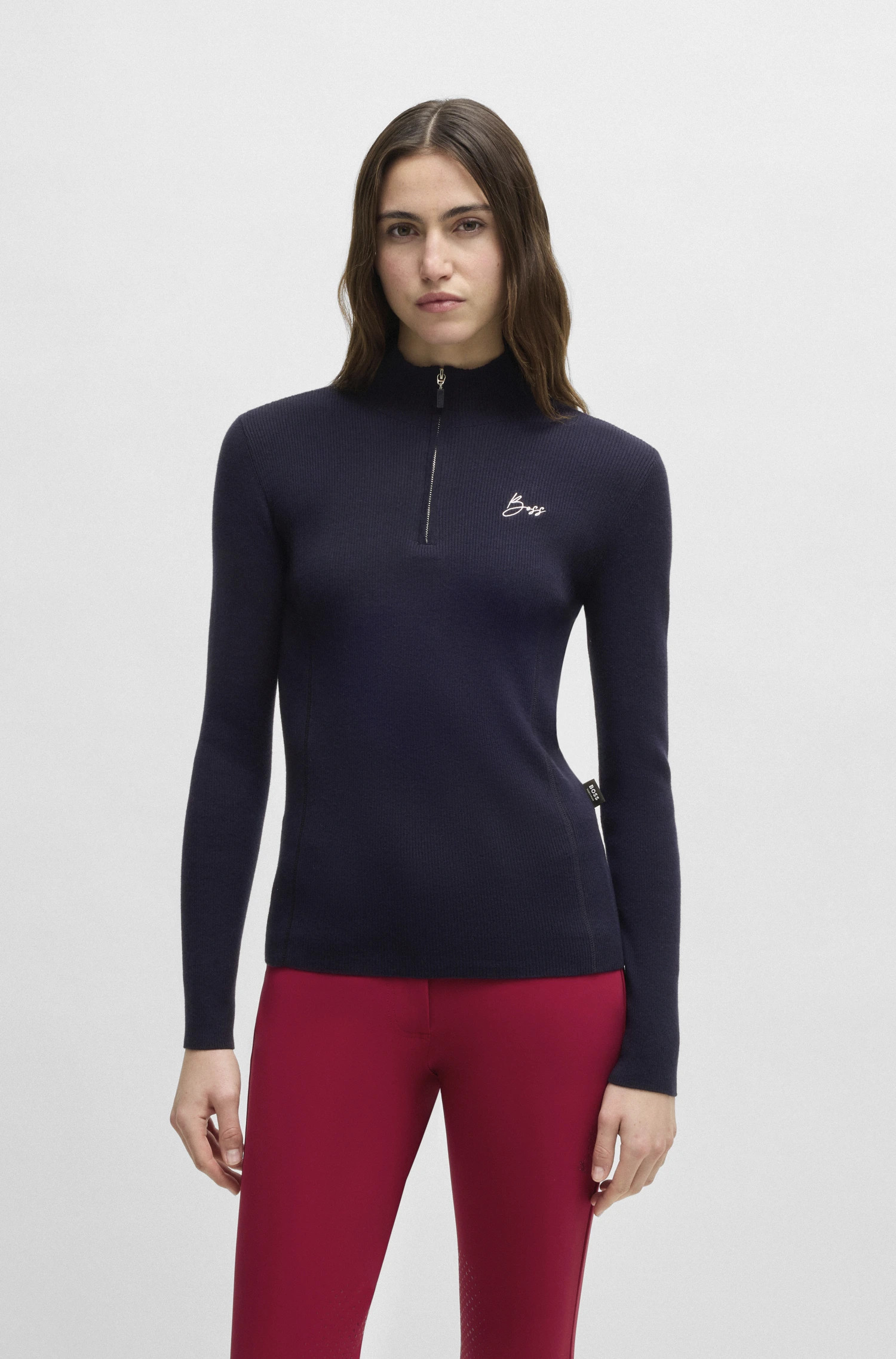 BOSS Equestrian Alicia Dames Knitwear Pullover | Sky Captain