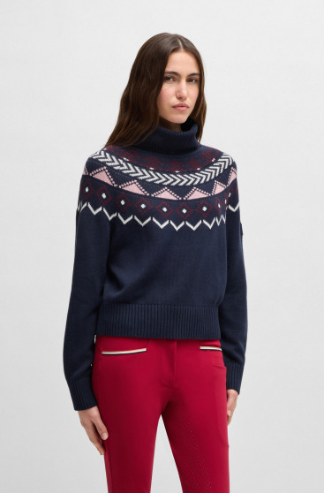 BOSS Equestrian Anuk Women's Knitwear Jumper Norway | Sky Captain BOSS Equestrian Anuk Women's Knitwear Jumper Norway | Sky Captain