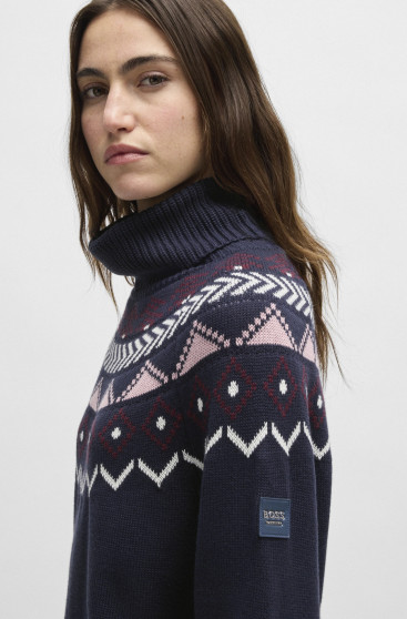 BOSS Equestrian Turtleneck Jumper Sky Captain | Stijlvol & Comfortabel | Shop Nu BOSS Equestrian Turtleneck Jumper Sky Captain | Stijlvol & Comfortabel | Shop Nu
