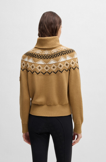 BOSS Equestrian Turtleneck Jumper Camel | Warm & Modieus | Shop Nu BOSS Equestrian Turtleneck Jumper Camel | Warm & Modieus | Shop Nu
