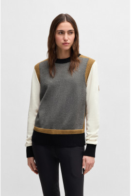 BOSS Equestrian Amira Women's Knitwear Pullover Multi | Grey Melange