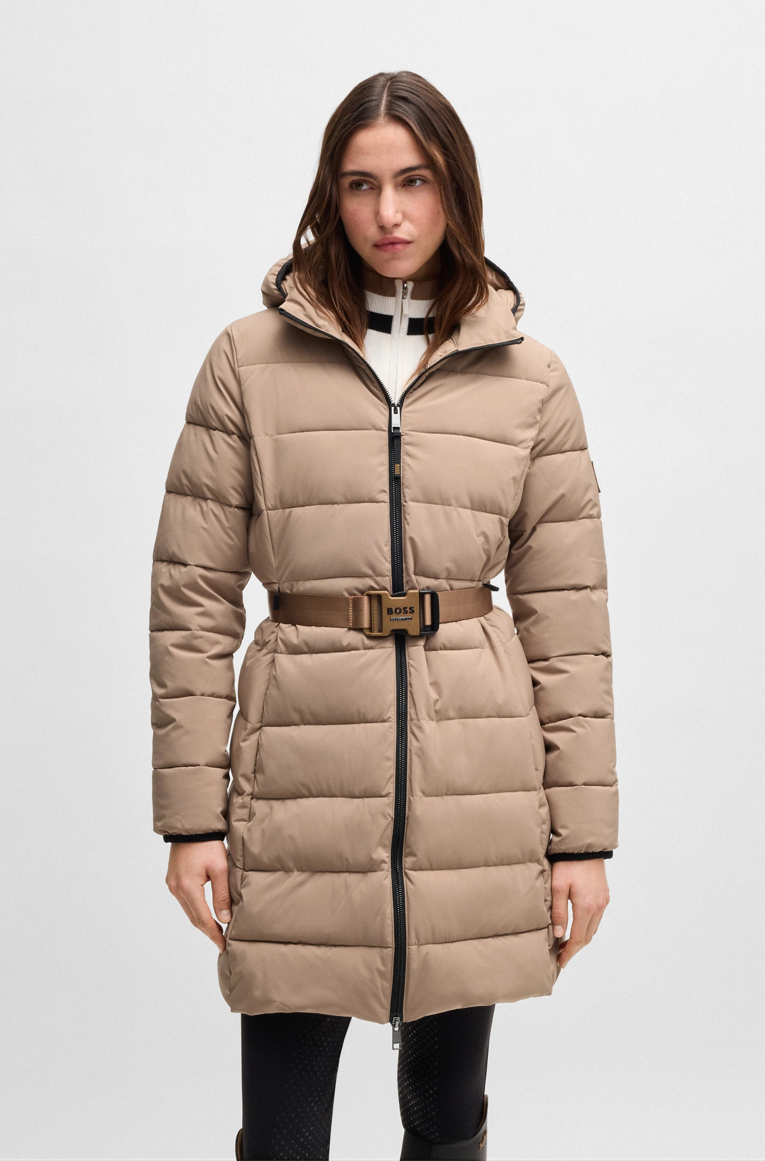 BOSS Equestrian Vespa Dames Puffer Jas | Camel BOSS Equestrian Vespa Dames Puffer Jas | Camel
