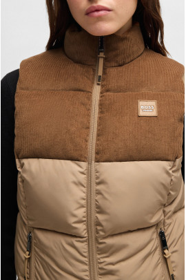 BOSS Equestrian Viola Bodywarmer Camel | Stijlvol & Functioneel BOSS Equestrian Viola Bodywarmer Camel | Stijlvol & Functioneel